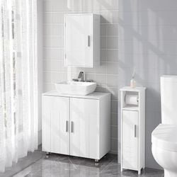 EUGAD Waschbeckenunterschrank (1-St) Landhausstil, MDF, 60x60x30 günstig online kaufen