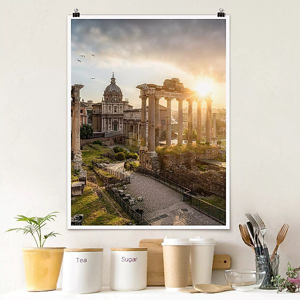 Poster Forum Romanum bei Sonnenaufgang günstig online kaufen