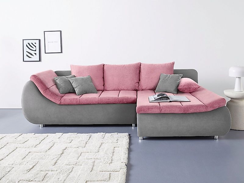 INOSIGN Ecksofa Imola, elegant und modern, aktuelle Steppung im Sitz, beque günstig online kaufen
