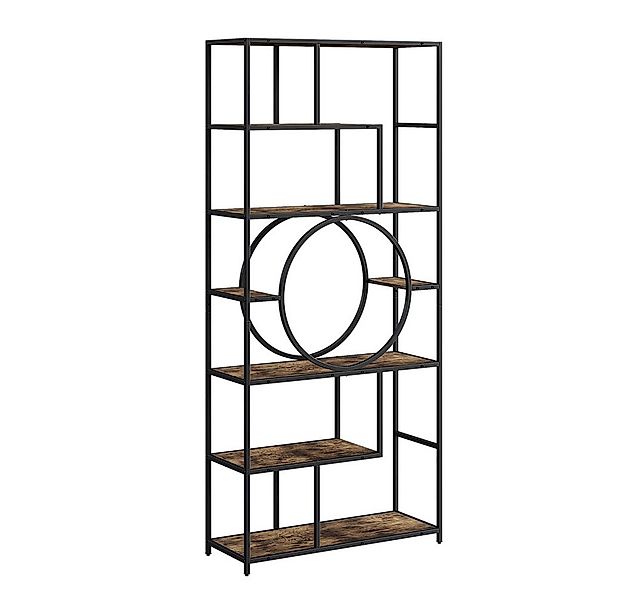 Vicco Raumteilerregal Fyrk, Schwarz/Antikholz, 80 x 180 cm günstig online kaufen