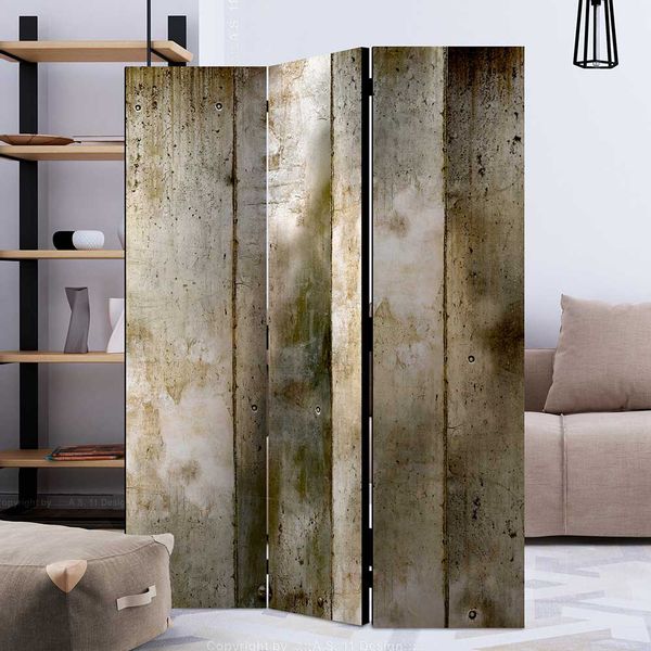 Paravent im Industry und Loft Stil Stein - Mauer Motiv günstig online kaufen