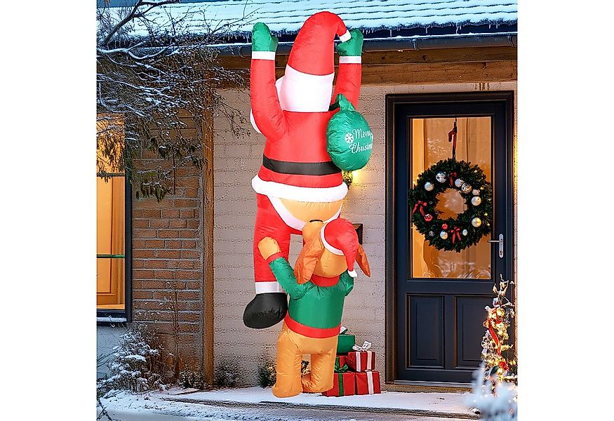 Outsunny Weihnachtsfigur Aufblasbar Weihnachtsdeko (Aufblasbare Weihnachtsd günstig online kaufen