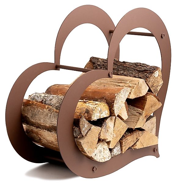 NEUSTEIN Kaminholzregal Kaminholzregal Herz 55x55x24,5cm metall schwarz sta günstig online kaufen