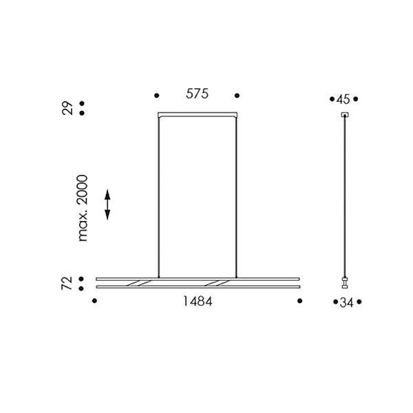 OLIGO LED-Hängelampe Linto FIX, weiß/schwarz, Metall 927 dim günstig online kaufen