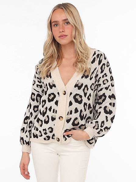 Zwillingsherz Strickjacke ""Big Leo"", One Size, Animal-Muster, Langarm, Kn günstig online kaufen