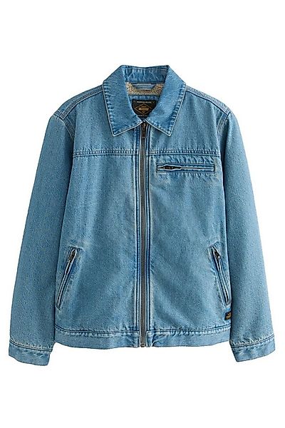 Next Jeansjacke Arbeiterjacke aus Denim mit Borgfutter (1-St) günstig online kaufen