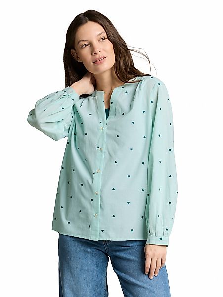 TOM TAILOR Klassische Bluse mit All-Over Print günstig online kaufen