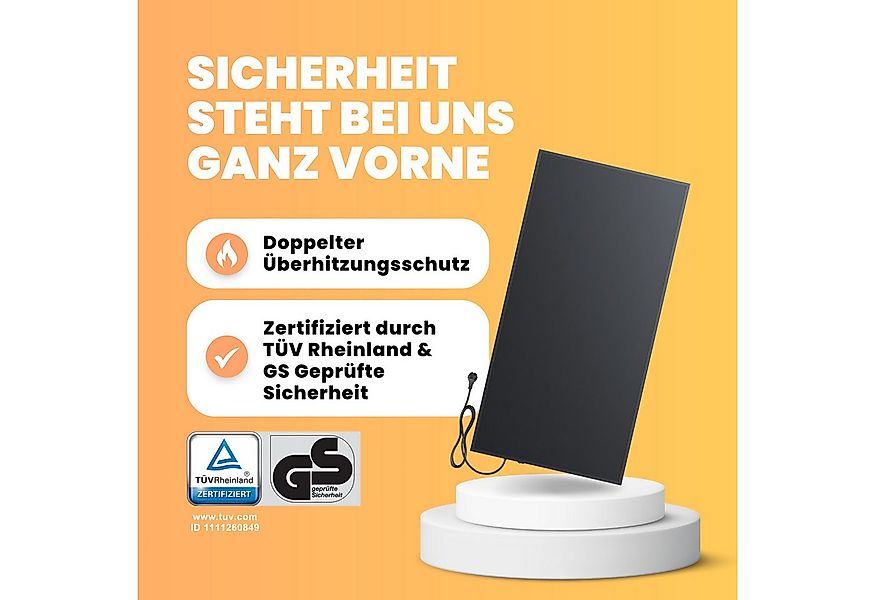 Bringer Infrarotheizung, 300-1200 Watt mit Thermostat Elektroheizung Schwar günstig online kaufen