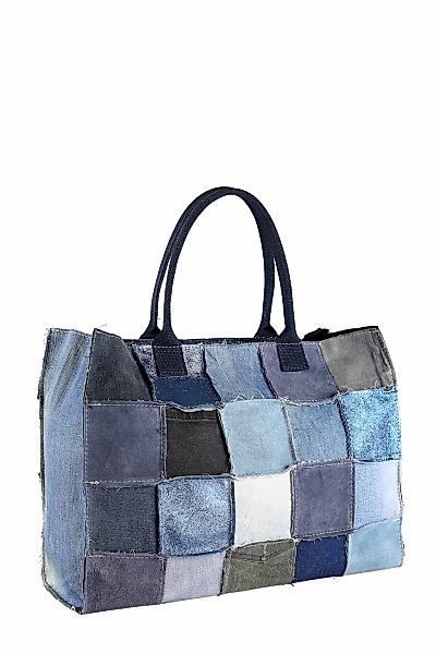 COLLEZIONE ALESSANDRO Schultertasche "Patchwork", aus Leder und Jeansstoff günstig online kaufen