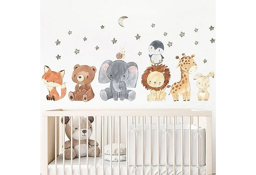 Montegoni Wandsticker Tiere Wandsticker für Kinderzimmer Dekoration, Wandau günstig online kaufen