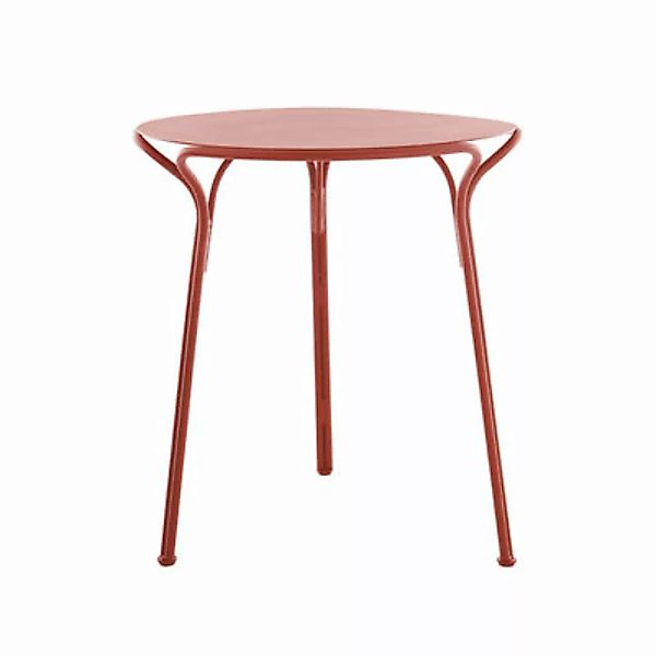 Runder Tisch HiRay metall rot / Metall - Ø 60 cm - Kartell - Rot günstig online kaufen