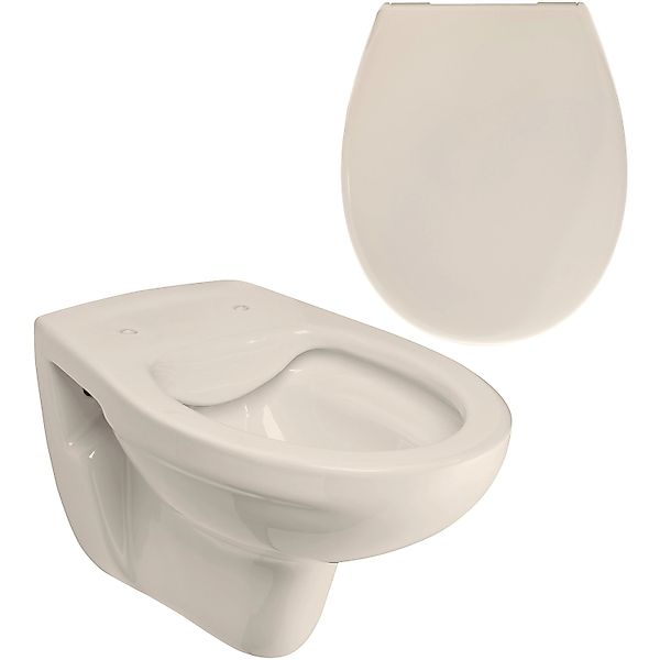 Calmwaters Wand-WC Spülrandlos Tiefspüler Set WC-Sitz Absenkautomatik Perga günstig online kaufen