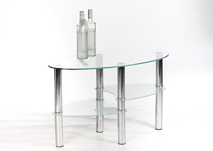 Couchtisch Wave von Stolkom Klarglas / Edelstahl günstig online kaufen