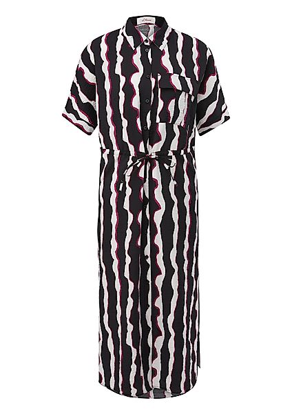 s.Oliver Maxikleid Hemd-Kleid mit Crêpestruktur Tunnelzug günstig online kaufen