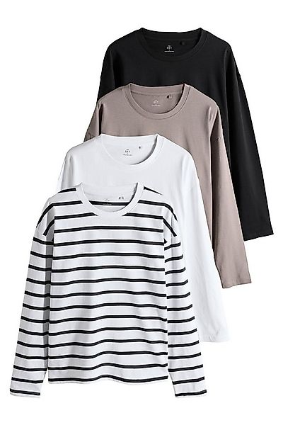 The Set Langarmshirt The Set 4er-Pack Relaxed Fit Langarmshirts (4-tlg) günstig online kaufen
