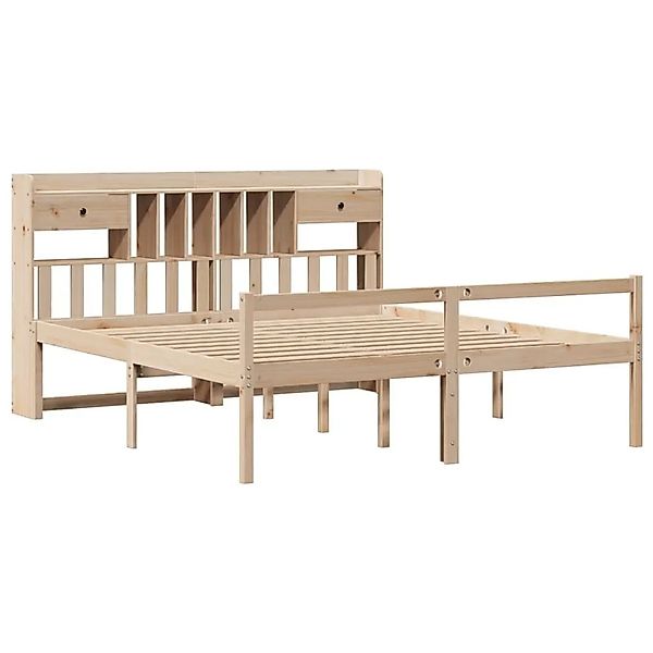 vidaXL Massivholzbett mit Regal ohne Matratze 180x200 cm Kiefernholz 332206 günstig online kaufen