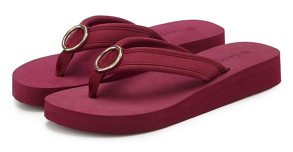 LASCANA Sandale, Badeschuh, Pantolette, Badelatsche, Flip Flop Badezehentre günstig online kaufen