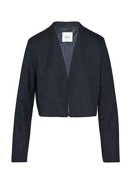 s.Oliver BLACK LABEL Longblazer - Kurzer Blazer aus Viskosemix - Blazer fei günstig online kaufen