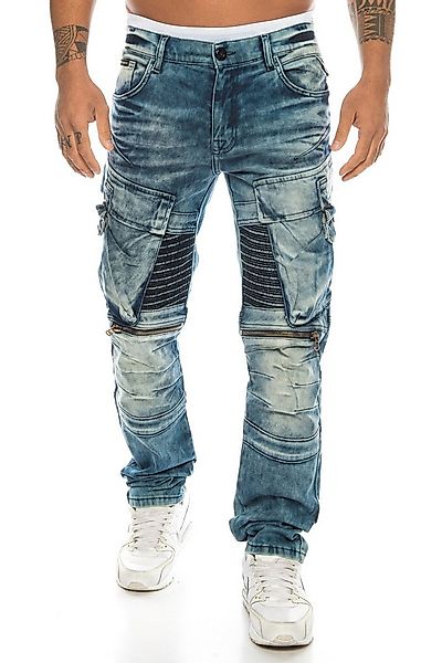 Cipo & Baxx Regular-fit-Jeans Herren Jeans Hose mit aufwendigen Details im günstig online kaufen