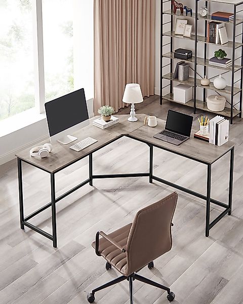 VASAGLE Schreibtisch Computertisch, 130/150 cm, L-förm günstig online kaufen