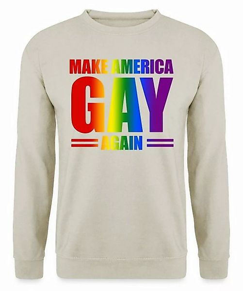 Quattro Formatee Sweatshirt America Gay Again - Stolz Regenbogen LGBT Gay P günstig online kaufen