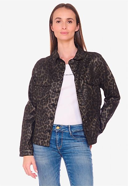 Le Temps Des Cerises Jeansjacke "Jeansjacke" mit angesagter Leo-Optik günstig online kaufen