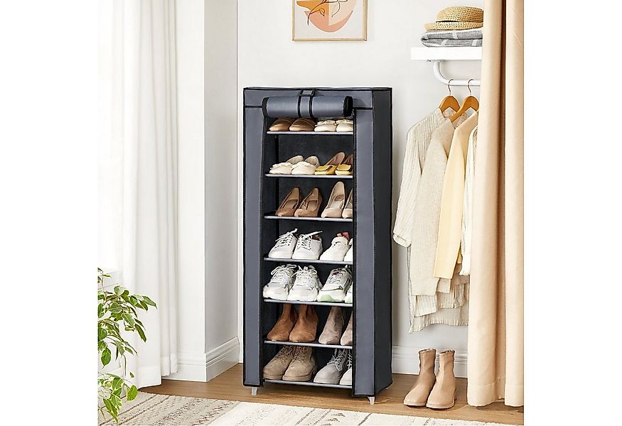 SONGMICS Schuhschrank Stoffschrank Schuhregal mit 7 Ebenen, 28 x 46 x 126 c günstig online kaufen