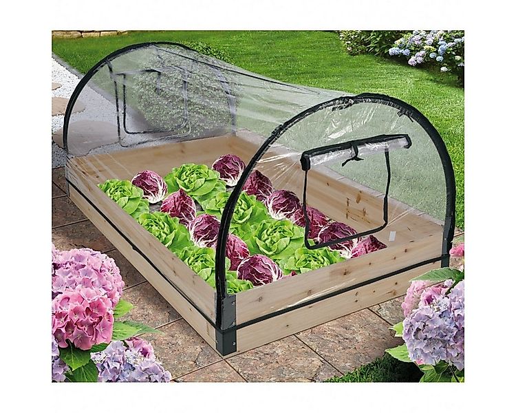 Mojawo Gewächshaus Frühbeet Gewächshaus mit Holzrahmen Treibhaus PVC und Ho günstig online kaufen