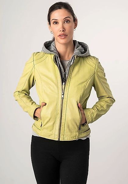 Mauritius Lederjacke "MWAdila", mit Kapuze, mit Stehkragen, Kapuze, betonte günstig online kaufen
