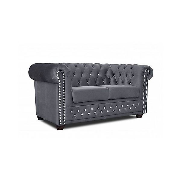 Xlmoebel Bett Neu Chesterfield York Blink Schlafcouch aus Stoff mit Bettfun günstig online kaufen