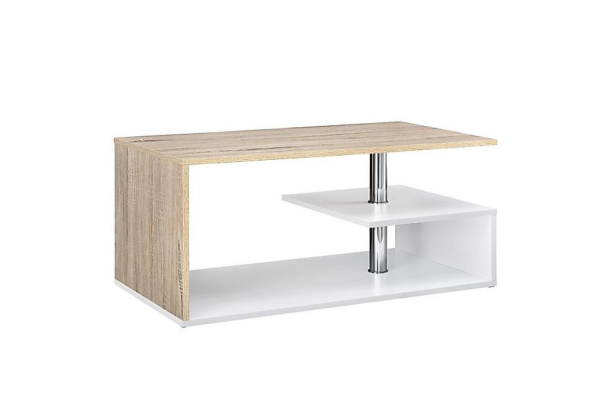 en.casa Couchtisch, »Haarlem« 90 x 50 x 41 cm Eicheoptik/Weiß günstig online kaufen
