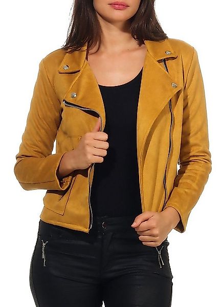 malito more than fashion Lederimitatjacke malito Damen Jacke, Velours Jacke günstig online kaufen