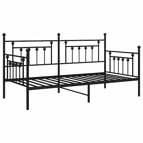 vidaXL Bett Tagesbettrahmen mit Kopfteil Schwarz günstig online kaufen