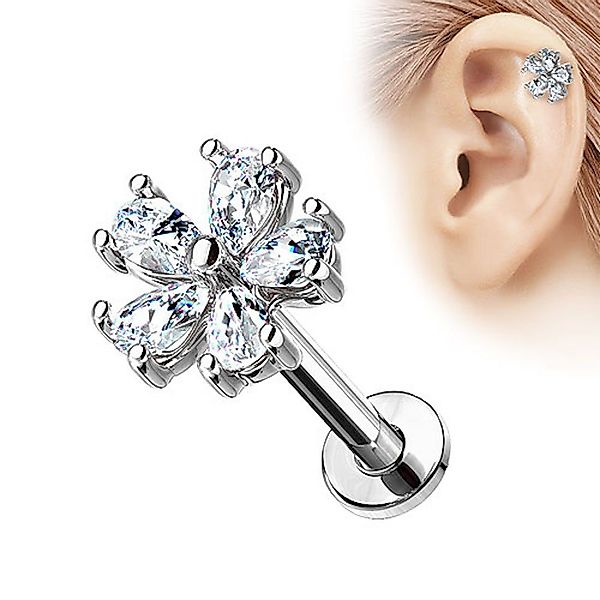 Taffstyle Piercing-Set Piercing Stab mit Kristall günstig online kaufen