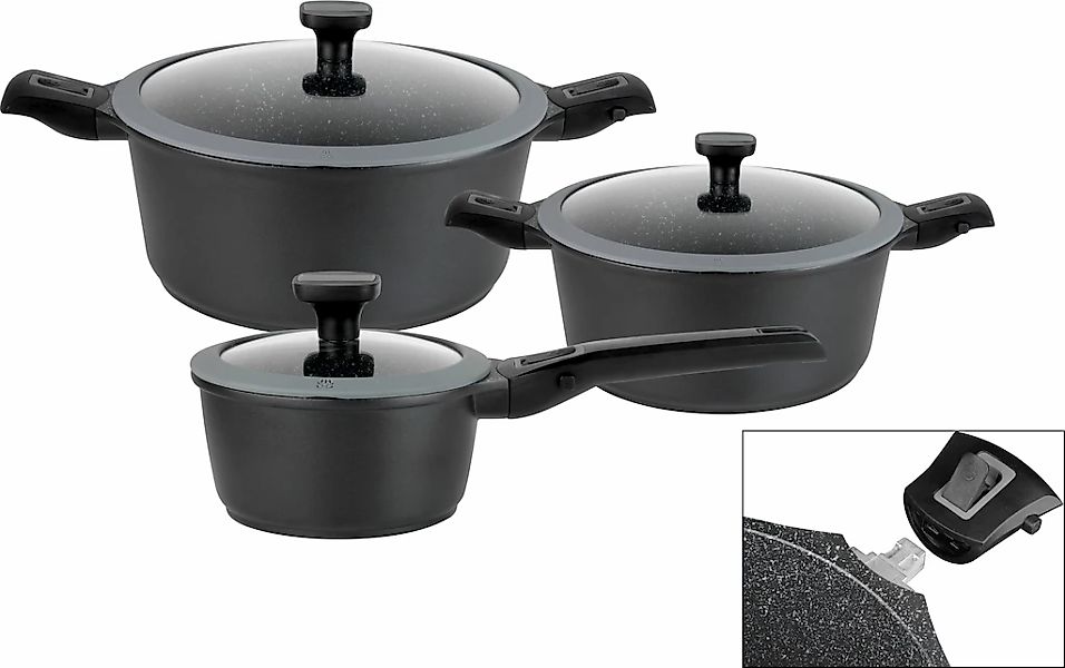 GSW Topf-Set "Easy Click" Set, 1x Kochtopf Ø 20 cm, 1x Kochtopf Ø 24 cm, 1x günstig online kaufen