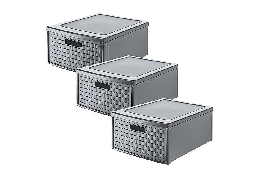 ROTHO Aufbewahrungsbox 3er-Set Schubladenbox COUNTRY 19l günstig online kaufen