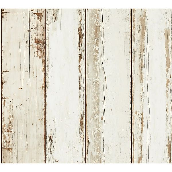 PROFHOME 368931-GU Holz Tapete Holzoptik Matt Creme Braun Schwarz 0,53 m x günstig online kaufen