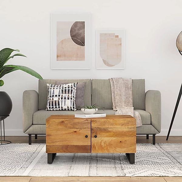vidaXL Couchtisch 80x50x40 cm Massivholz Mango & Holzwerkstoff Modell 1 günstig online kaufen