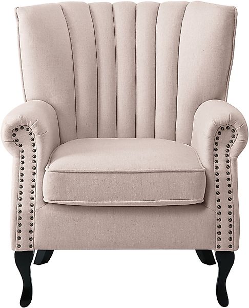 ATLANTIC home collection Sessel "TONI", modern mit Nieten und hoher Rückenl günstig online kaufen