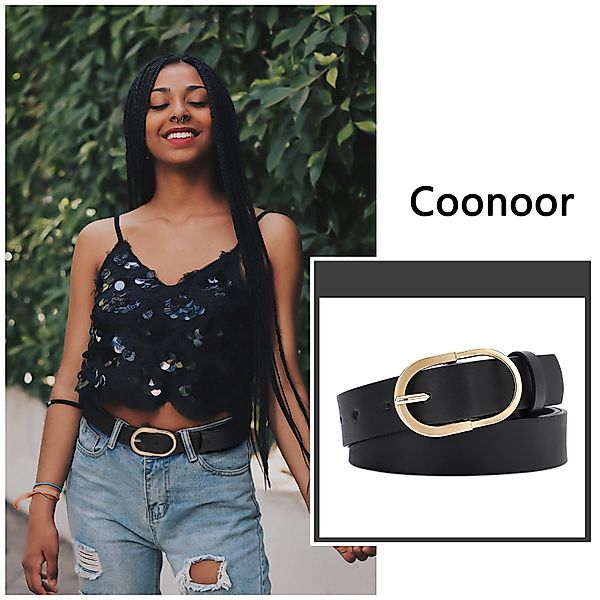 Coonoor Ledergürtel 3 cm breit, Schlicht günstig online kaufen