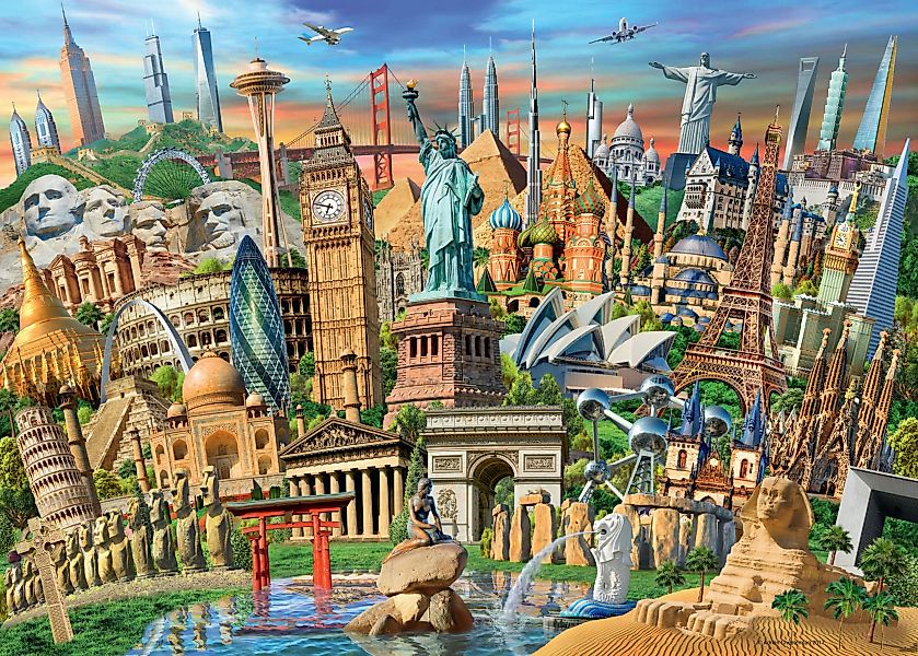 Ravensburger Puzzle Sehenswürdigkeiten weltweit, 1000 Puzzleteile, günstig online kaufen
