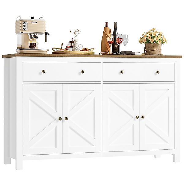 Homfa Sideboard Küchenschrank, mit 2 Schubladen günstig online kaufen