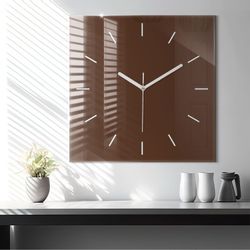 Tulup Wanduhr Wanduhr Modernistische Glaswanduhr 60x60cm günstig online kaufen