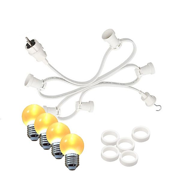 Satisfire Illu- Partylichterkette 10m Weiß Für Außen Garten 20 Ultra-Warmwe günstig online kaufen