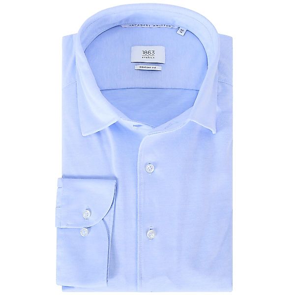 ETERNA Businesshemd aus Jersey, langarm, bügelfrei Farbe hellblau Größe: 50 günstig online kaufen
