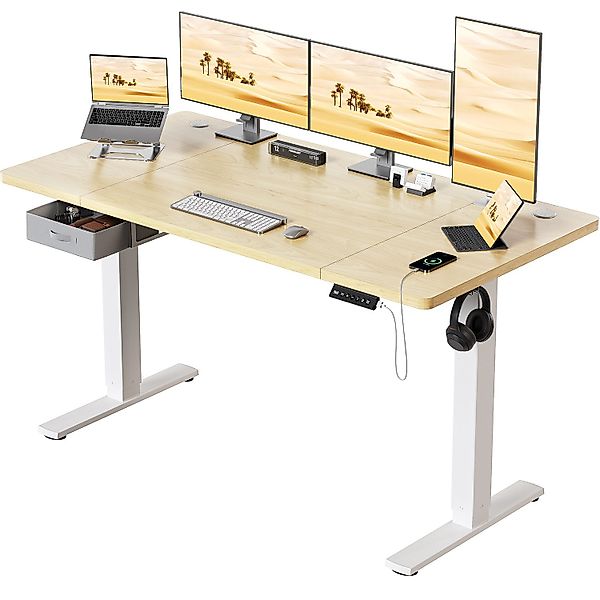 HOMALL Schreibtisch mit Memory-Funktion, höhenverstellbar, breitere günstig online kaufen