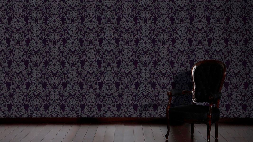 Bricoflor Neobarock Tapete in Grau und Schwarz Ornament Tapete im Eleganten günstig online kaufen
