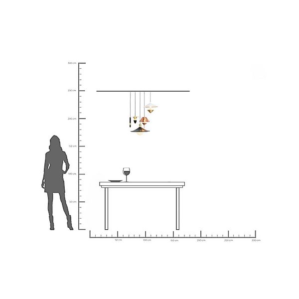 KARE Hängeleuchte Cappelli, mehrfarbig, Ø 50 cm, G9 günstig online kaufen