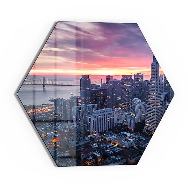 DEQORI Glasbild 'Blick auf San Francisco', günstig online kaufen