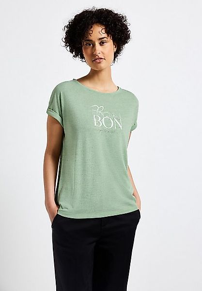 STREET ONE Print-Shirt aus softem Materialmix günstig online kaufen